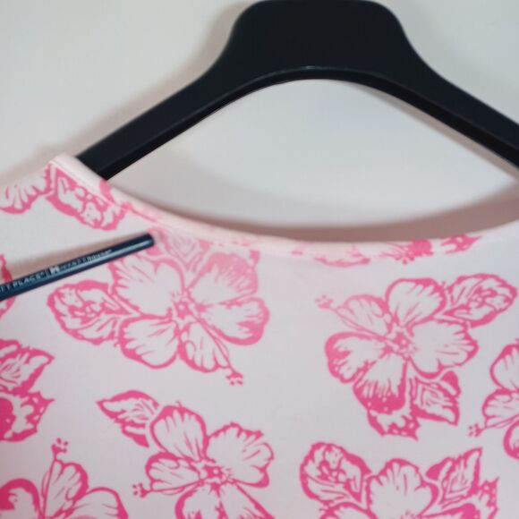 Quacker Factory Top 3X Floral Rhinestone Embellished Artsy Tunic Beachy Colorful - Picture 13 of 13